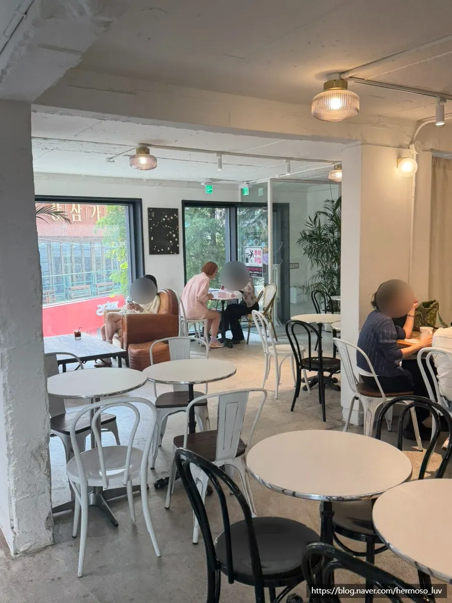 Second- and third-floor seating at Bakerist Brown