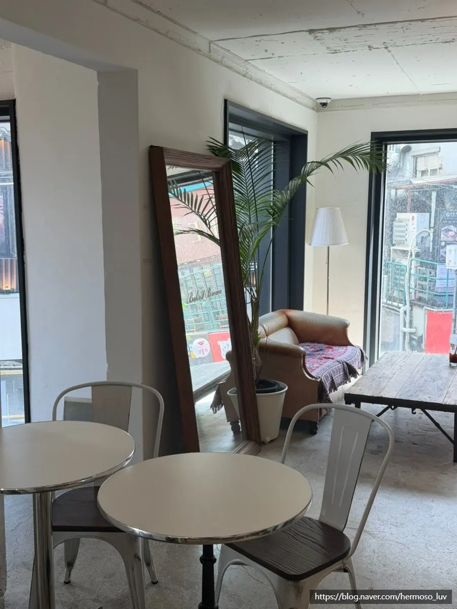 Second- and third-floor seating at Bakerist Brown