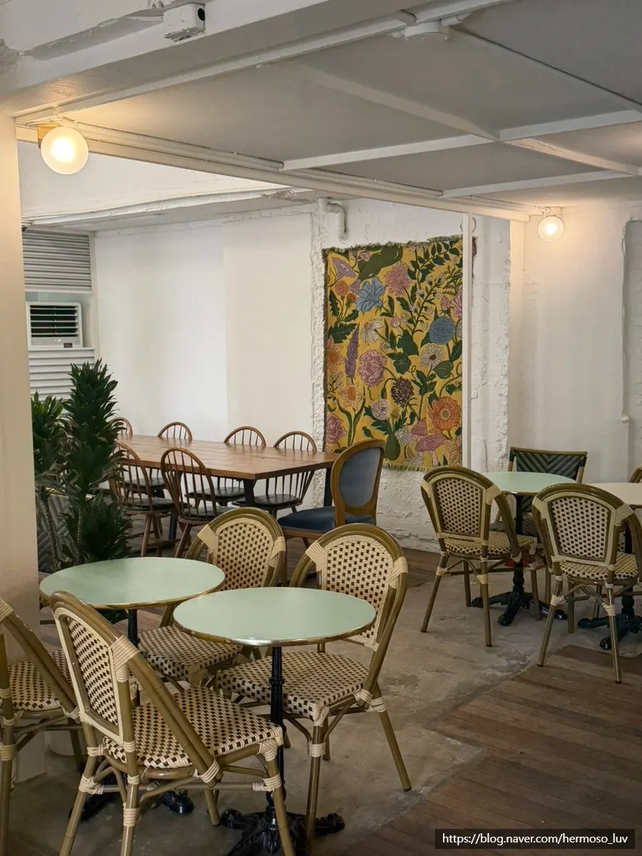 Second- and third-floor seating at Bakerist Brown