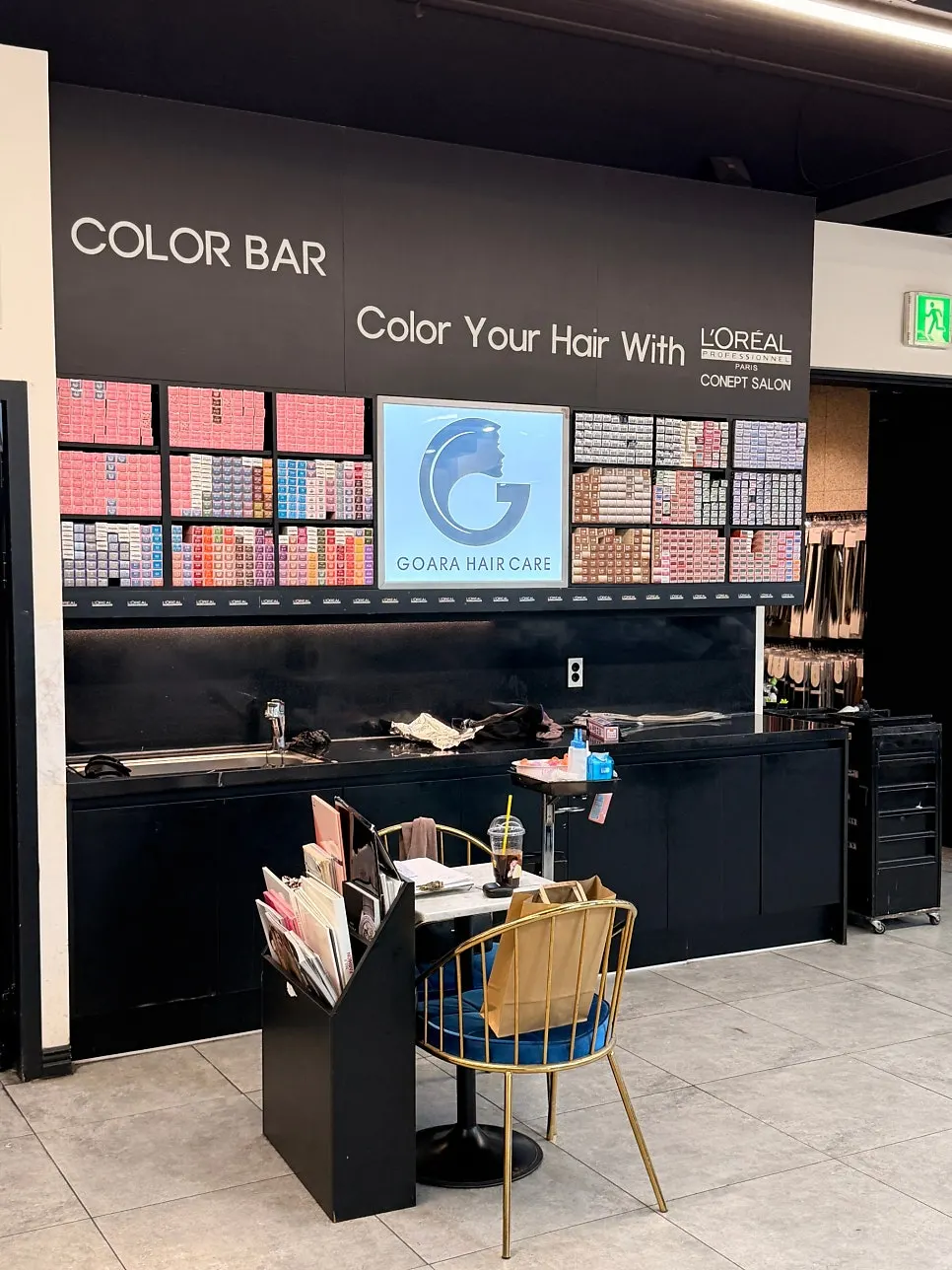 Salon interior atmosphere focused on recovery treatments