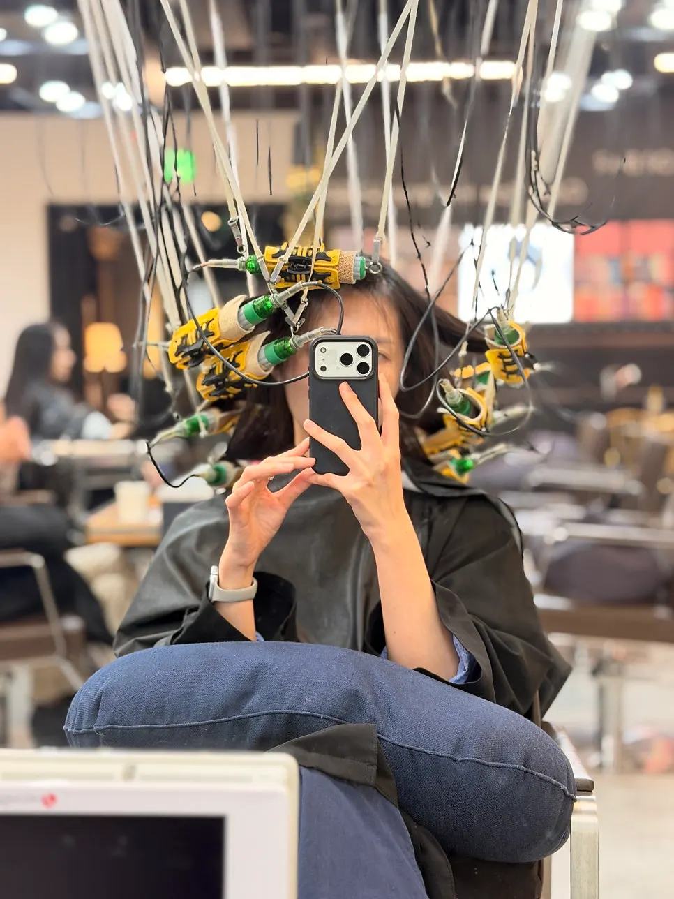 Hair undergoing the recovery magic treatment