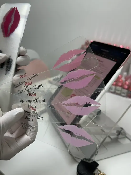 입술문신 맞춤 색소 배합 상담 모습