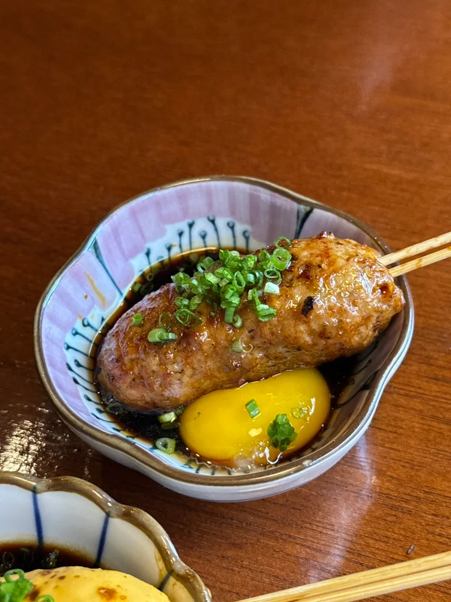 月见与芝士鸡肉丸