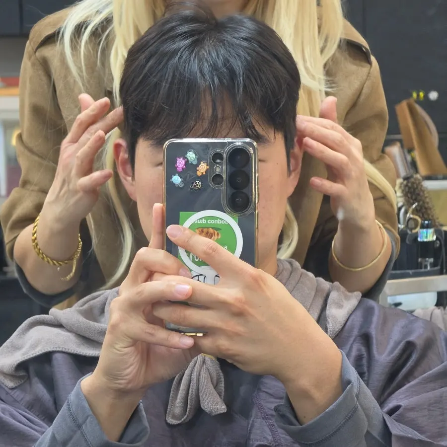 江南駅コアラヘアケアのメンズアイロンパーマ完成スタイル