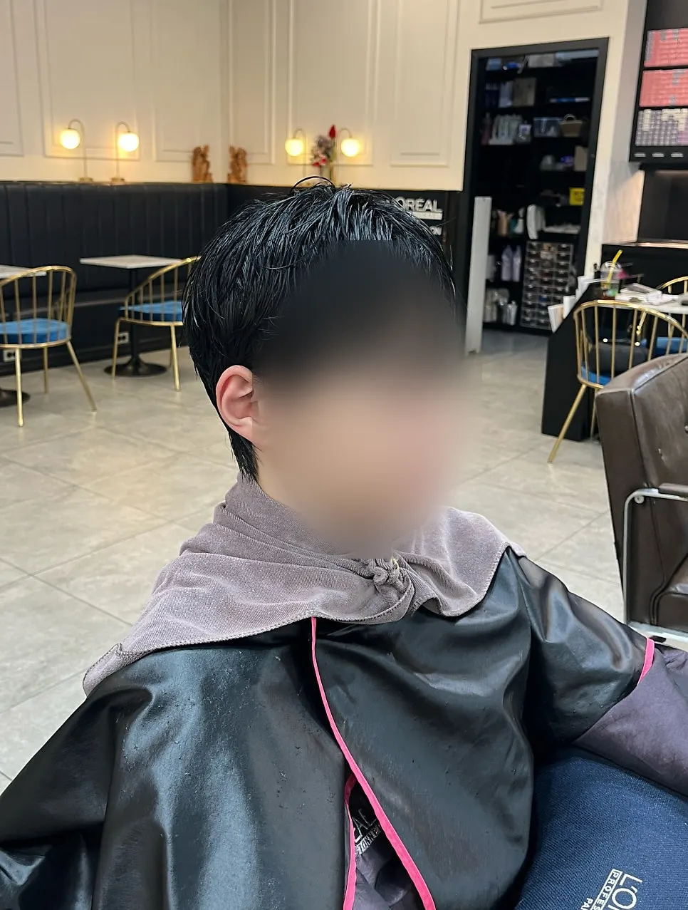 Man's hair looking shaggy before the treatment