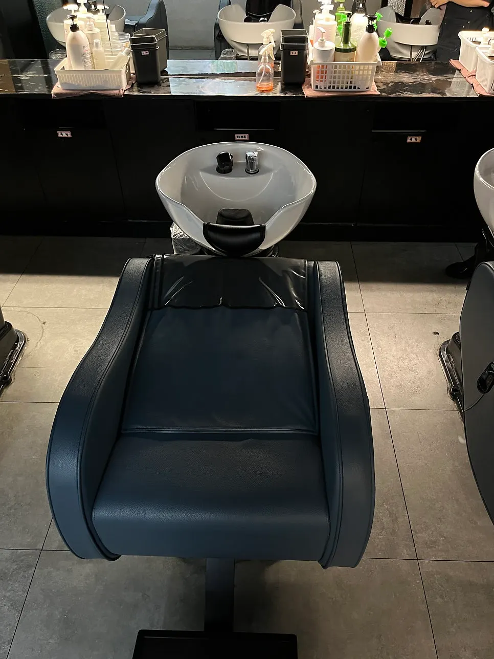 Massage chair in the Koara Haircare shampoo room