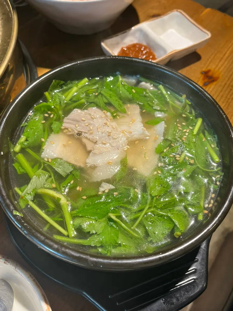 Minari pork gukbap lunch special