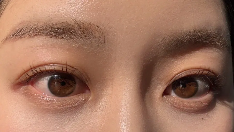 Eyes after the no-glue lash lift treatment