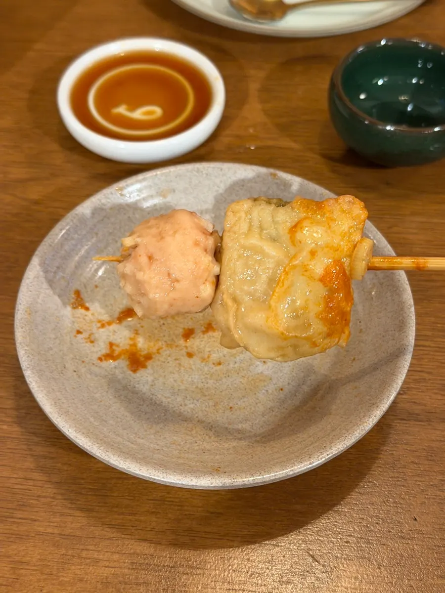 오뎅세트 식사 모습