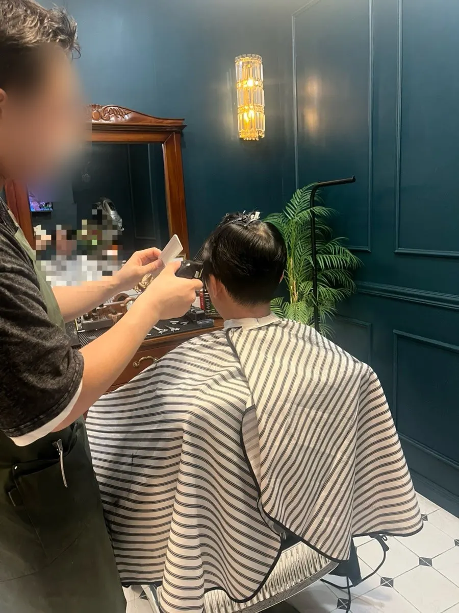 Gambar proses fade cut sedang dijalankan