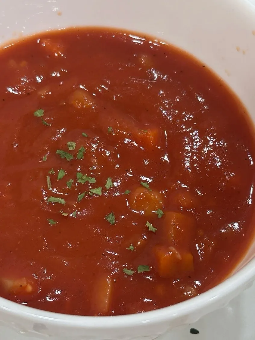 Witch soup with carrots and onions