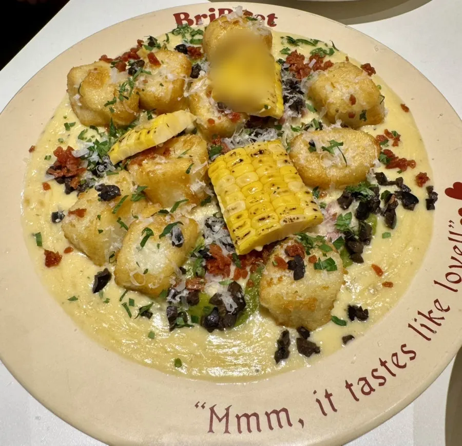 Brivit's green onion cream corn gnocchi