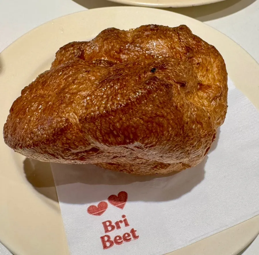 Brivit's pudding baked inside bread