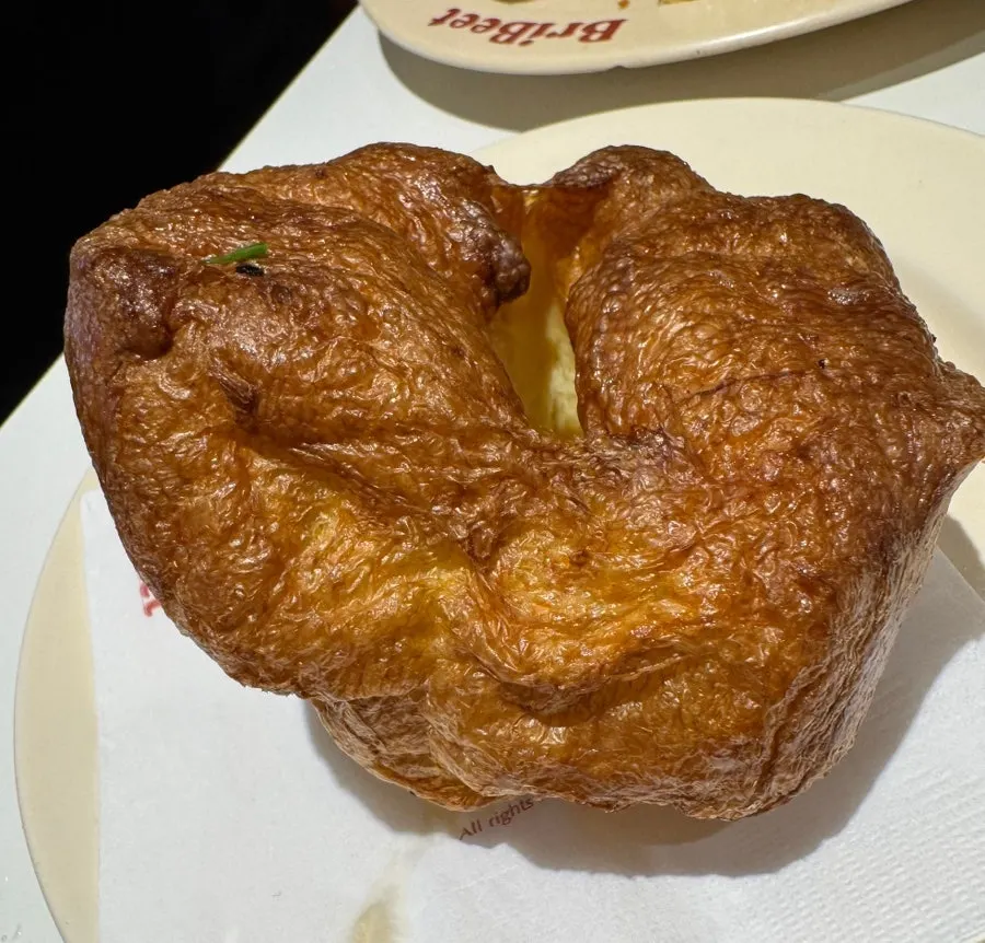 Pudding with a crisp outside and moist inside