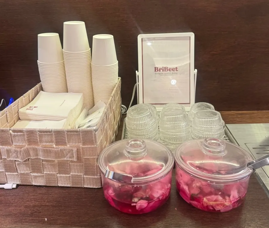 Self-serve pickle corner at Brivit