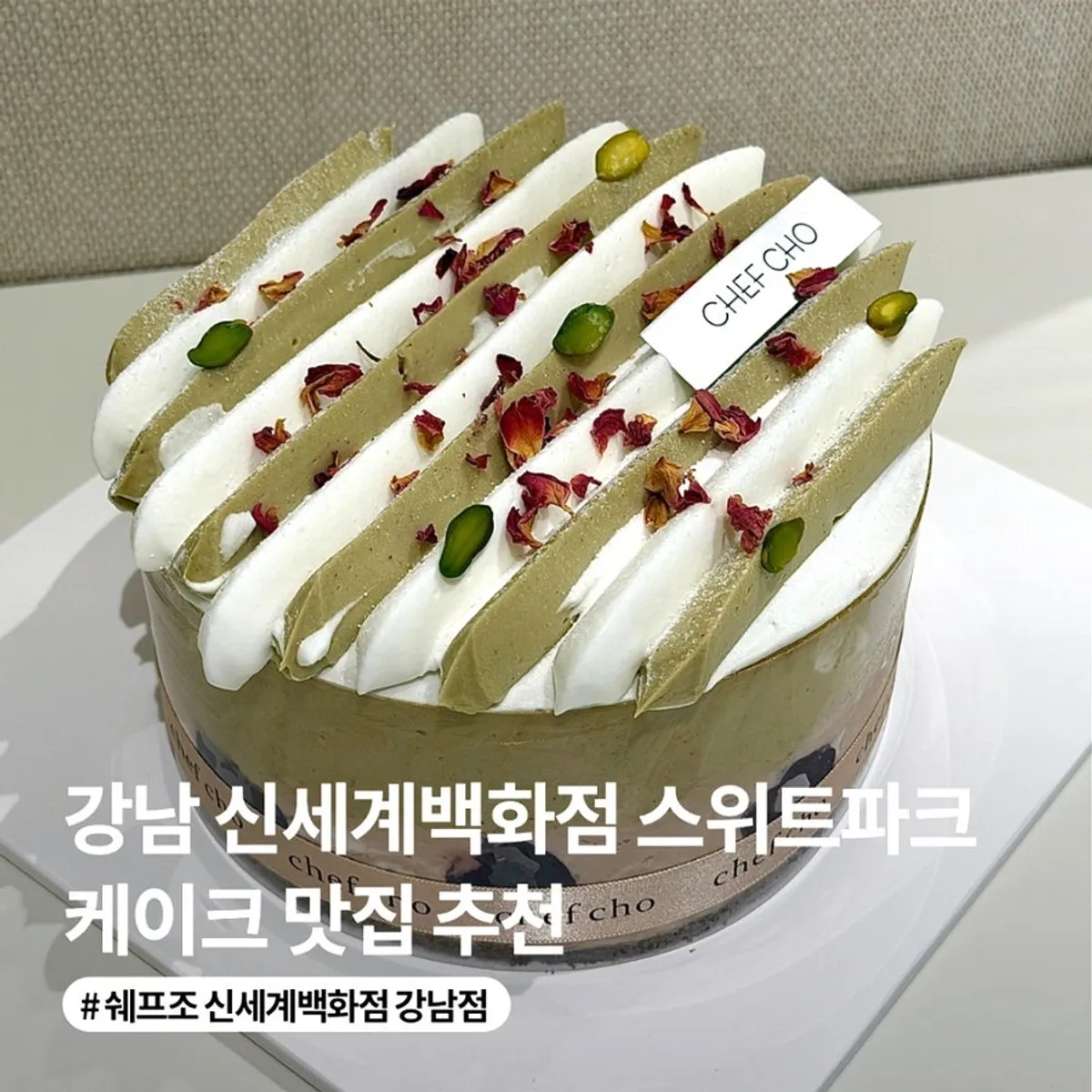 쉐프조 피스타치오 포레스트 케이크