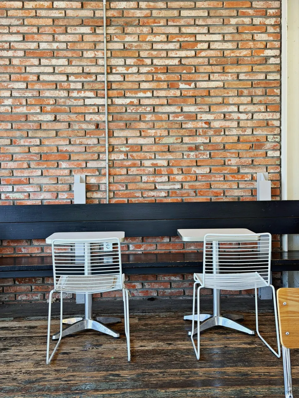 First-floor seating with the counter