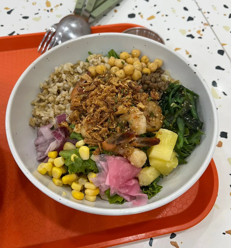 Super Protein Poke with a variety of ingredients