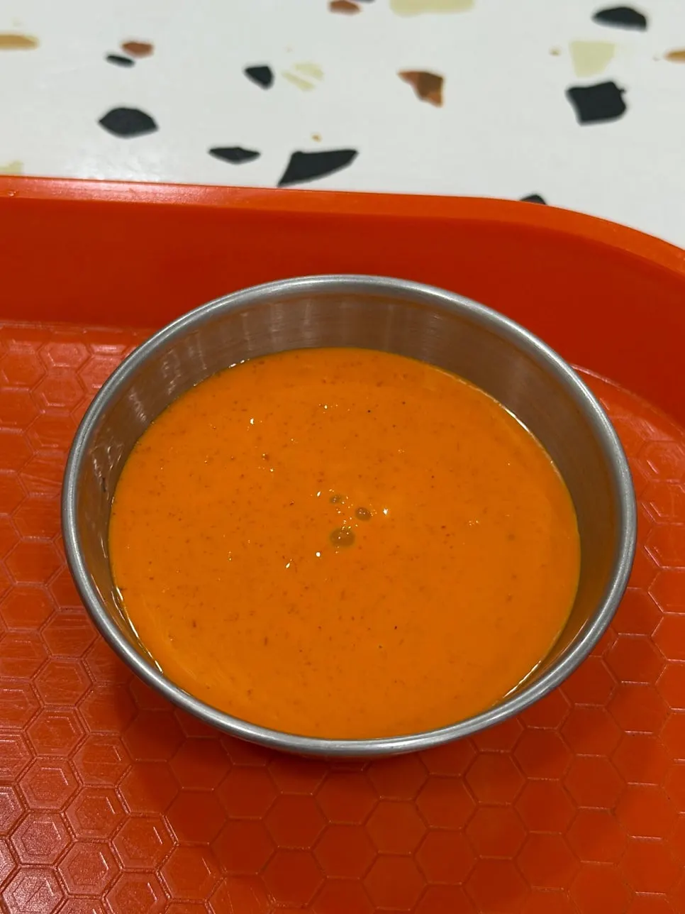 Dipping sauce served with the shrimp