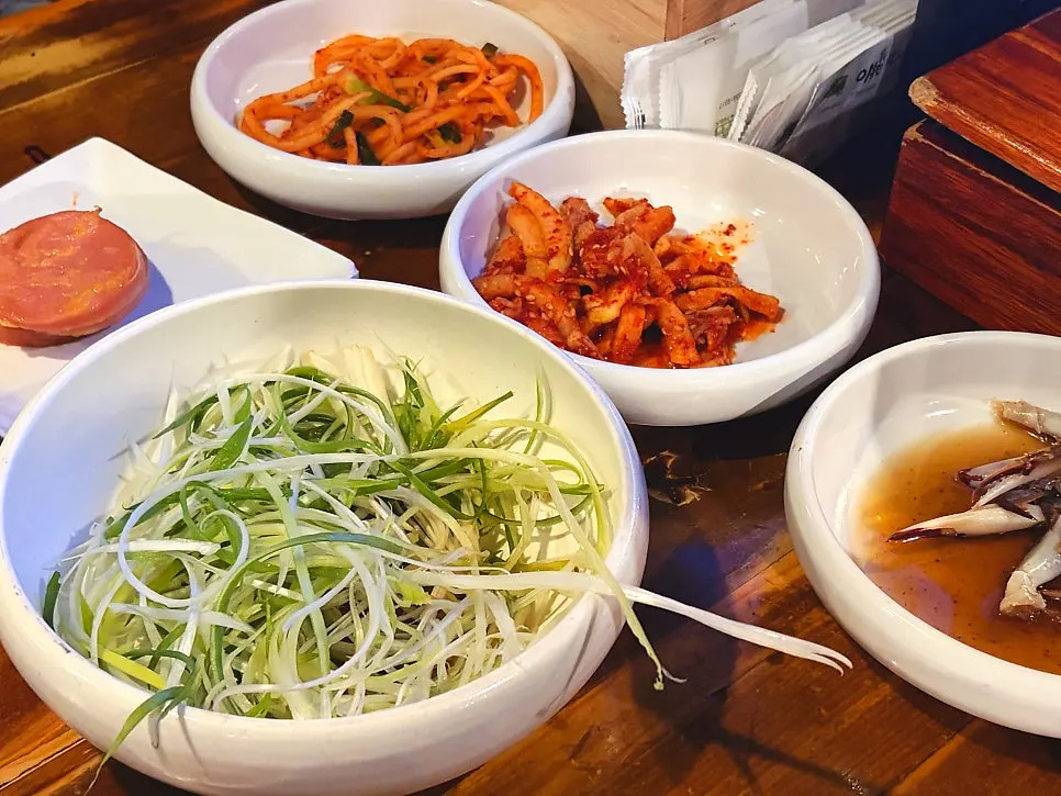 Various side dishes for the meat