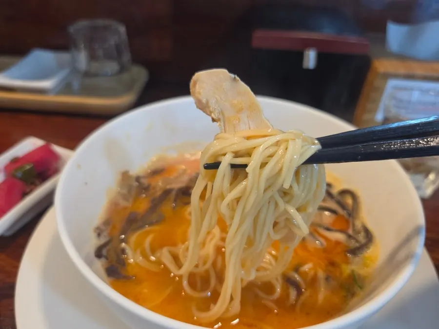 적당한 식감의 카라빠이탄 면