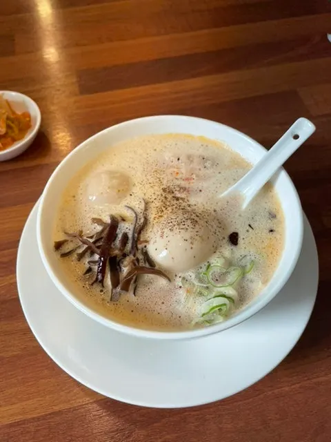 토핑을 올린 카라빠이탄 라멘 한 그릇