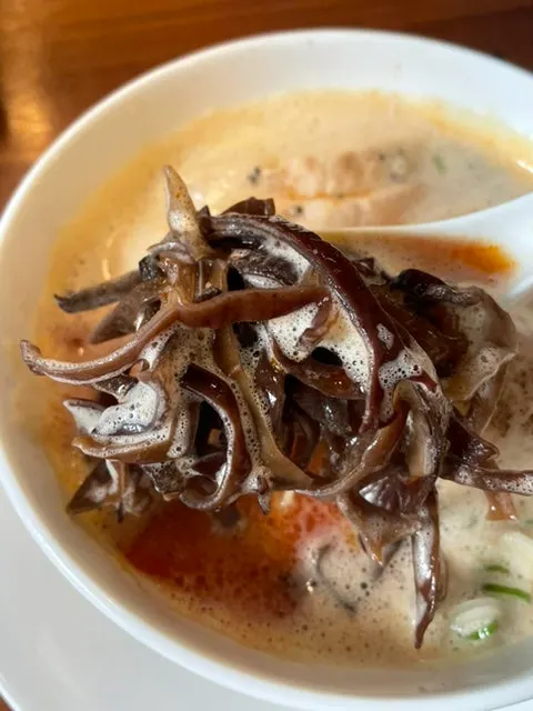 양파 튀김이 얹힌 카라빠이탄 라멘
