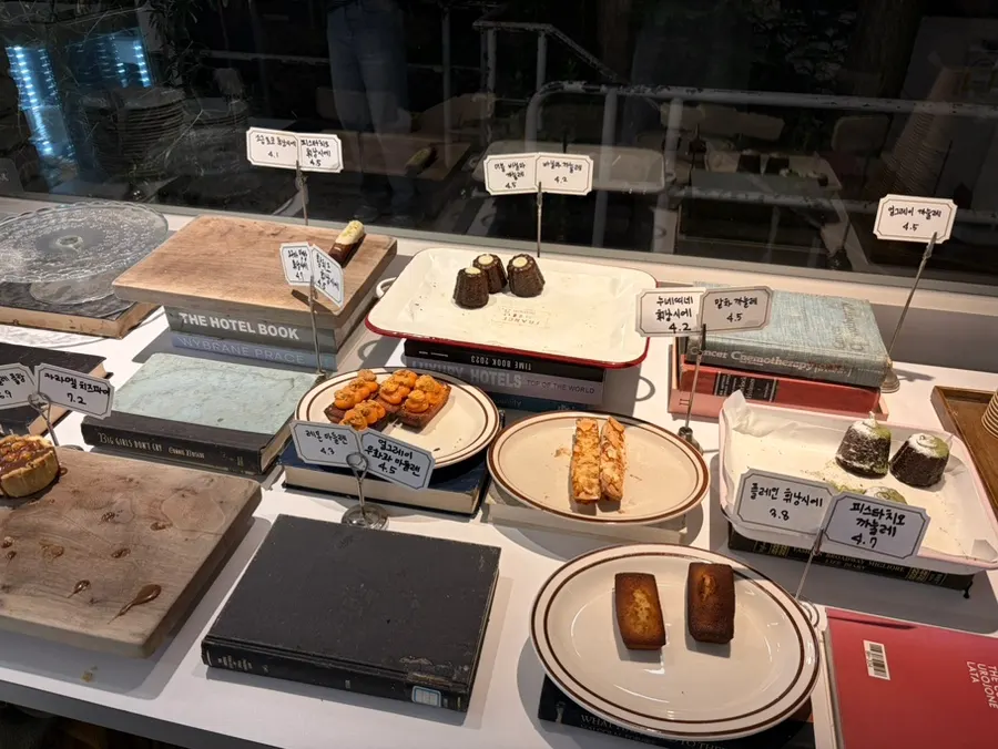 Upper and Under's dessert case late in the day