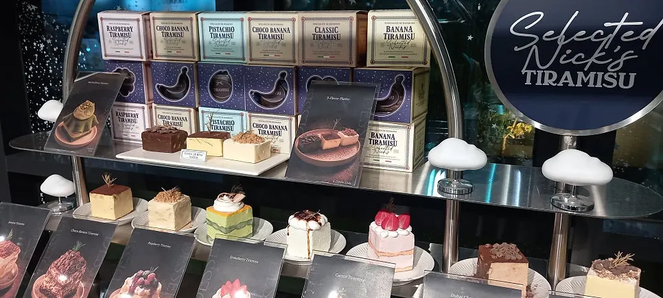 Tiramisu display case at Selected Nicks