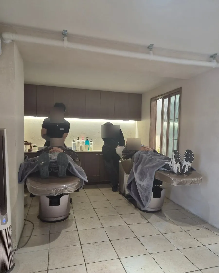 Checking hair condition during the perm process