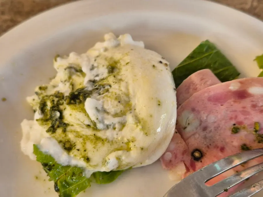 Light burrata salad
