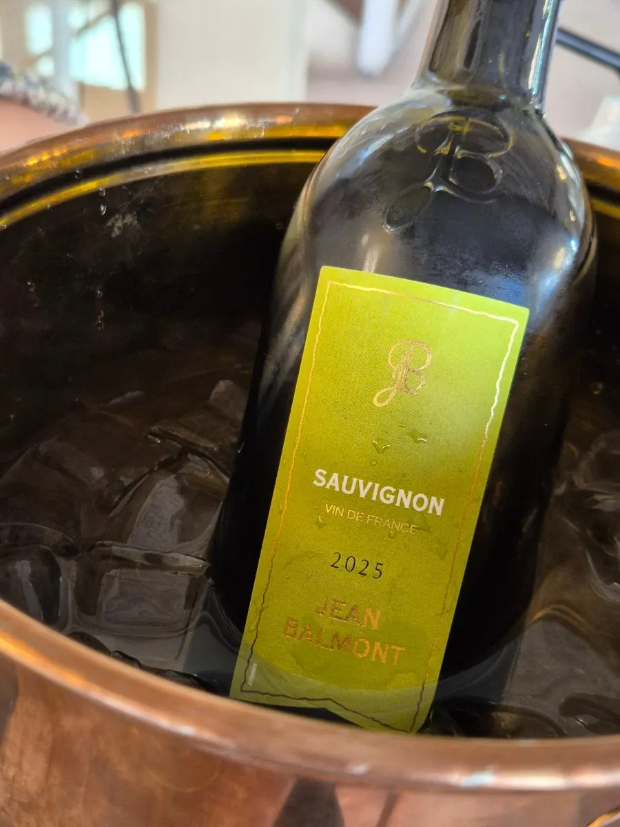 White wine ordered with the food