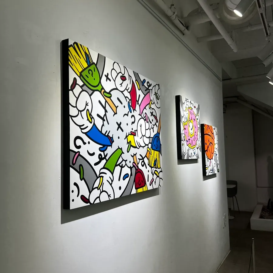 Artwork on display in the 2nd-floor gallery