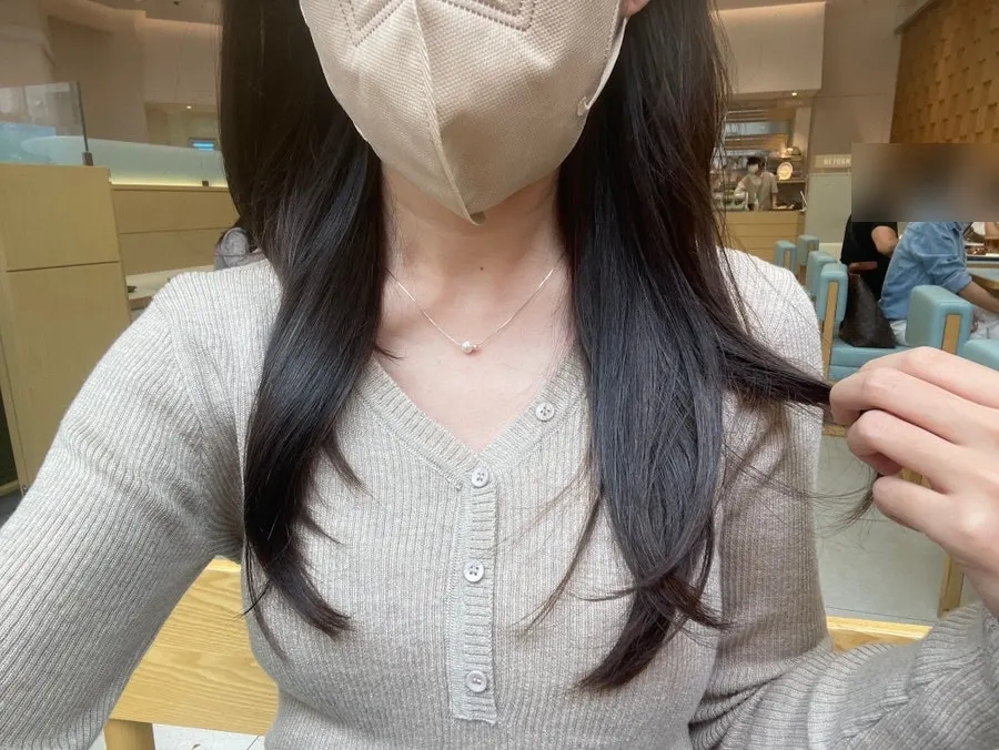Hair photographed at the salon right after the treatment