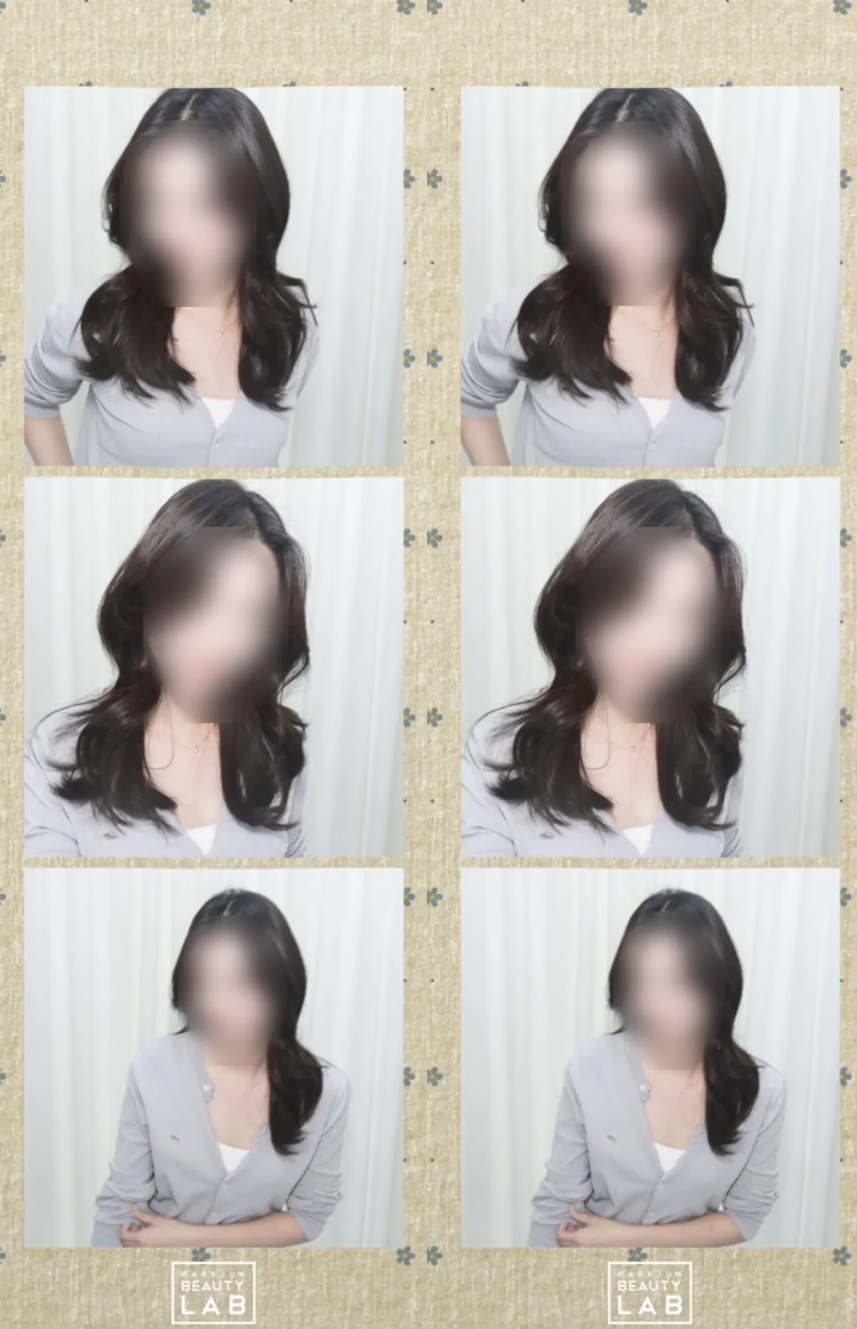 Portrait after the Shiseido clinic showing glossy hair