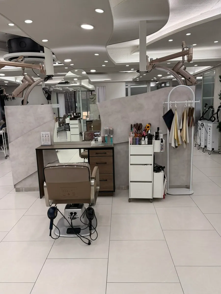 Neatly organized cabinet area