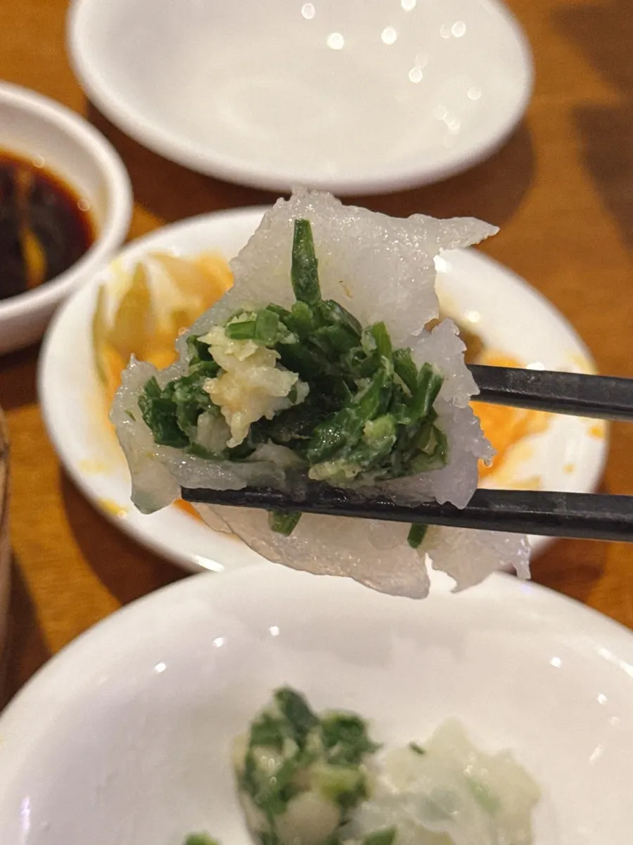 쫀득한 만두피의 수정달만두 단면
