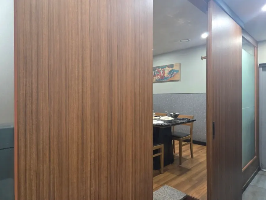 Interior with generous table spacing