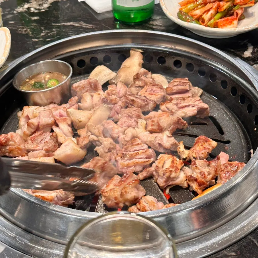 Grilled pork with just the right amount of fat