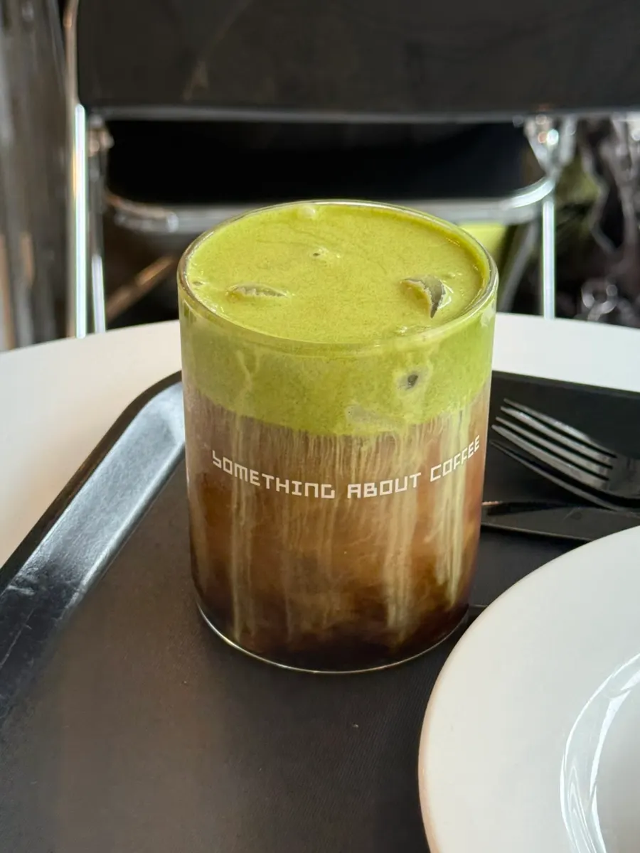 Cold brew topped with matcha cream