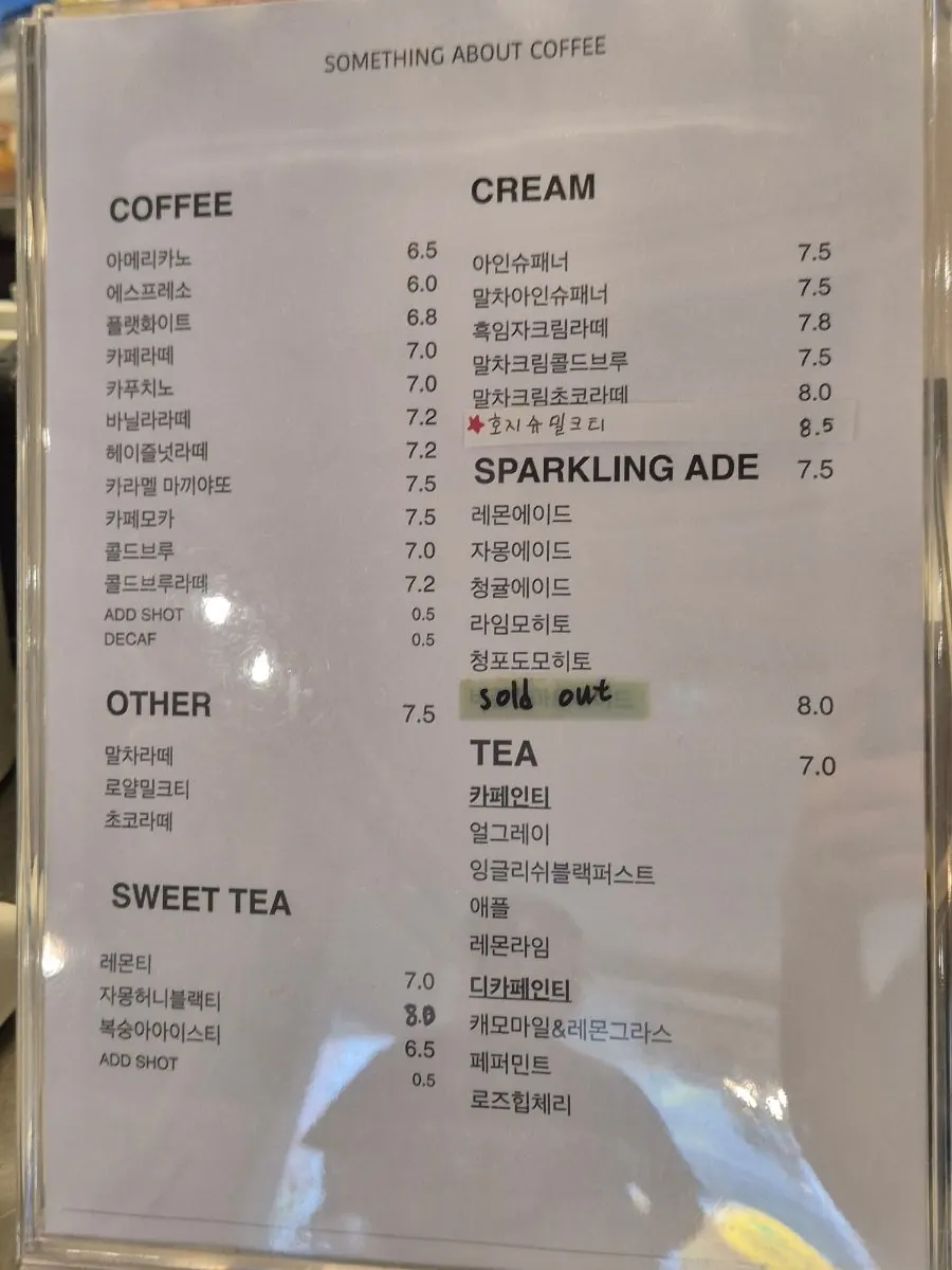 Café table with the ordered coffee and desserts