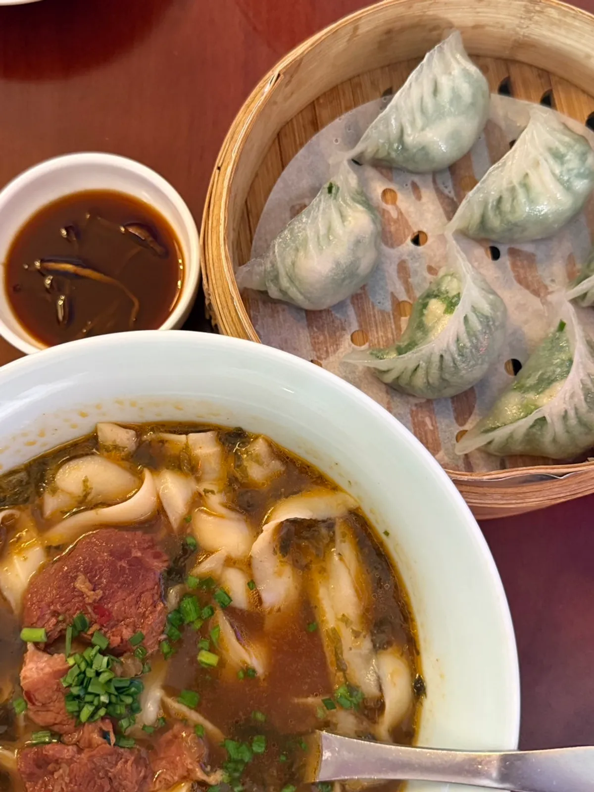 Close-up of the chewy skin of a sujeongdal dumpling