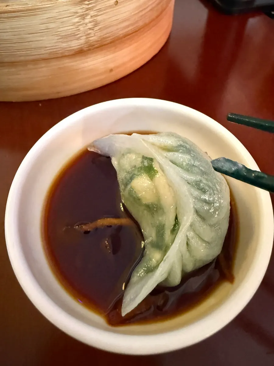 Table spread with beef noodles and sujeongdal dumplings