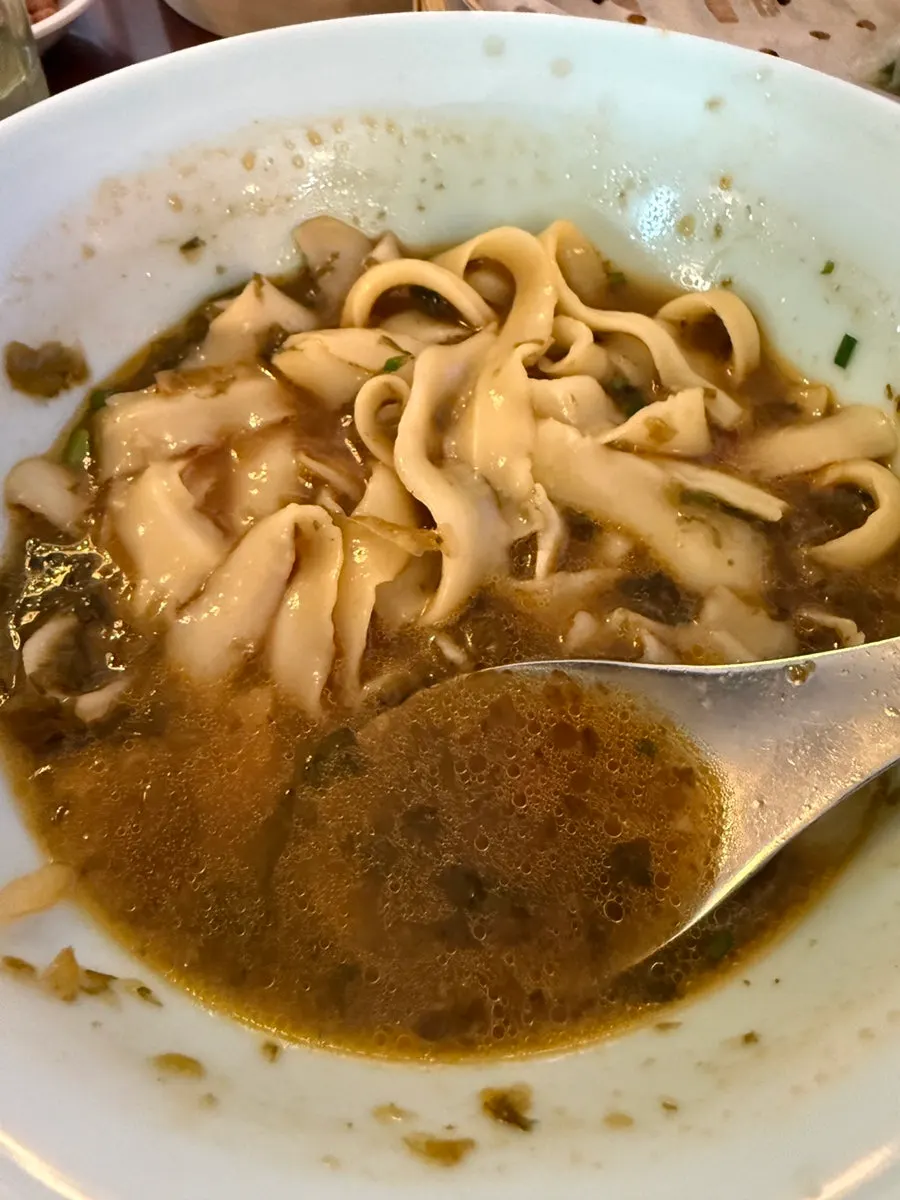 Whole shrimp filling inside a sujeongdal dumpling