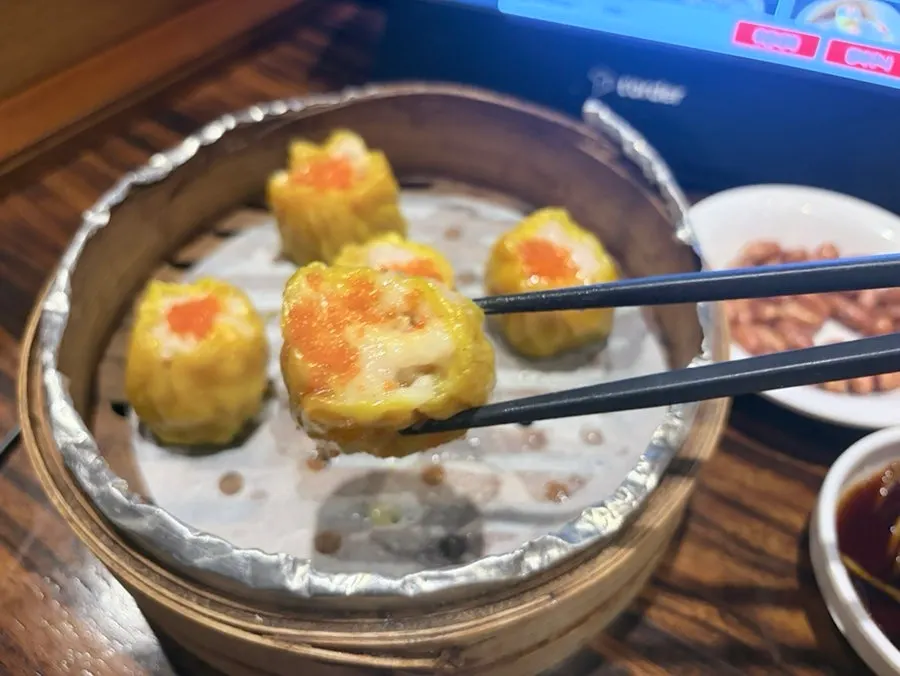 Siu mai with springy shrimp texture