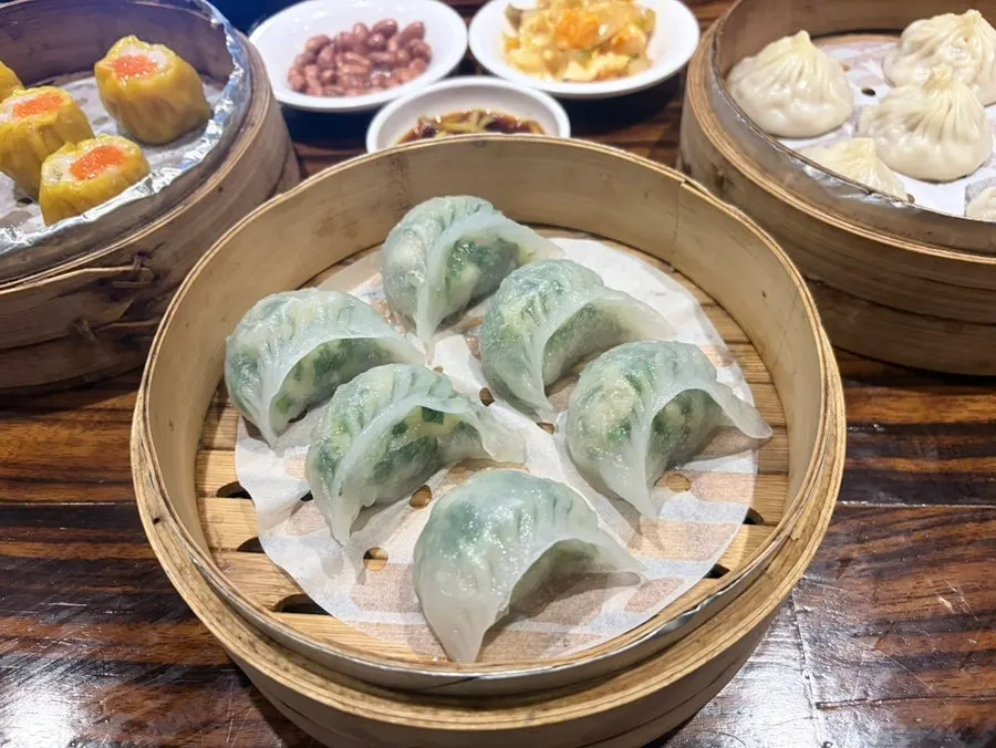 Substantially filled siu mai