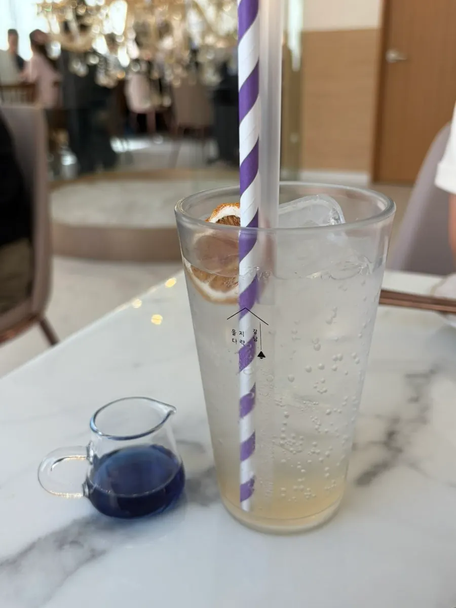 시럽과 함께 나온 을지에이드 레몬