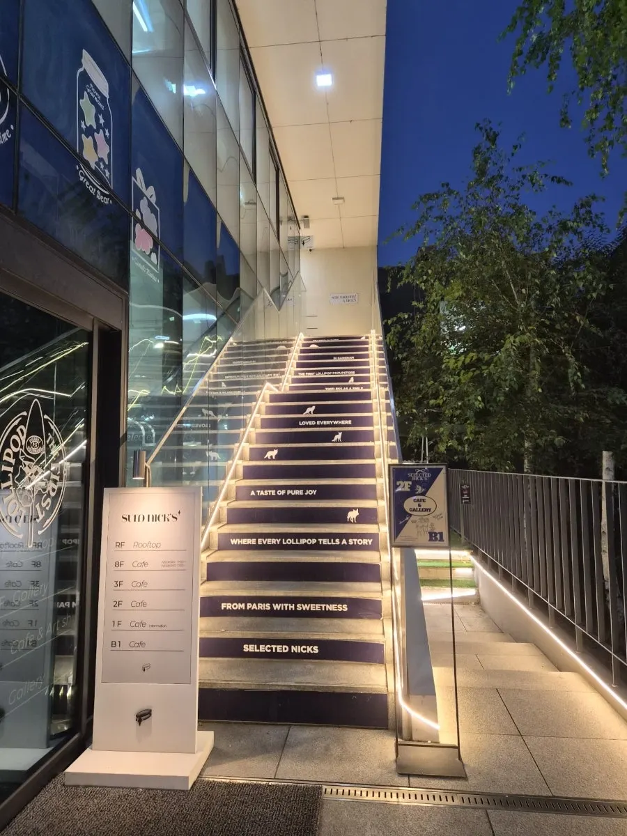 Exterior of the Selected Nicks building with signage