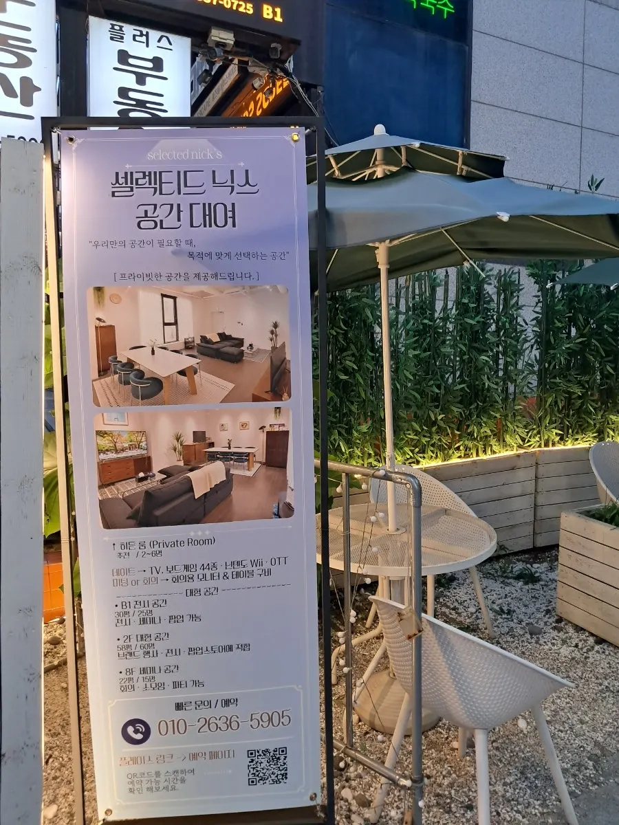 Area around the entrance of Selected Nicks