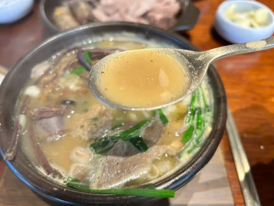 Inside the bracken sundaeguk with sundae and meat